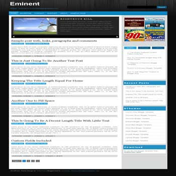 free blogger template Eminent magazine style blogger template with 2 column template,pagination for blogger and image slideshow blogger template blogger