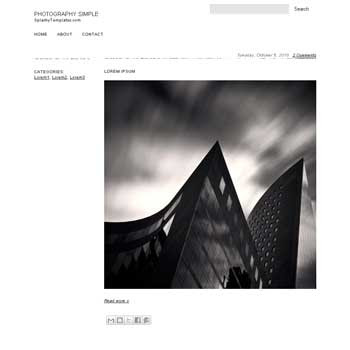 free Photography Simple blogger template for Photography blogger template