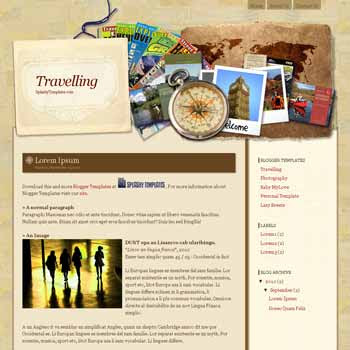 Travelling blogger template for travelling blogger template