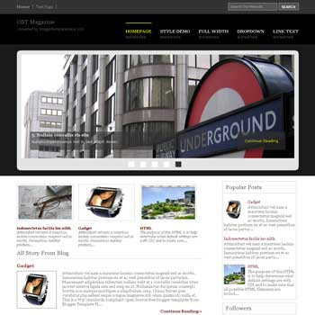 Ost Magazine blogger template converted from css template to blogger template with image slider blogger template and 3 column footer blogger template for template blogspot