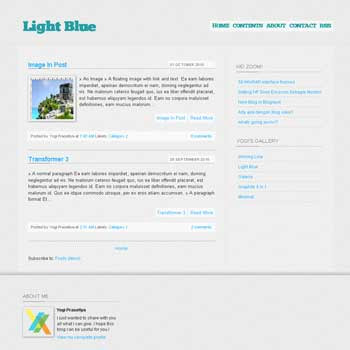 Light Blue blogger template with 2 column blogger template, clean blogger template and 3 column blogger template. 3 column footer template blogspot