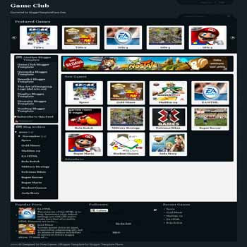 Game Club blogger template converted wordpress theme to blogger template. image slider template blogspot. image slider blogger template. game blogger template. game template blogspot