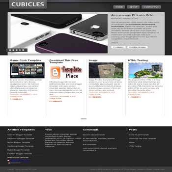 Cubicles blogger template converted wordpress theme to blogger template. content slider blogger template. featured content template blogspot