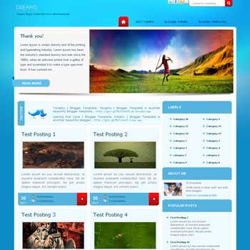 Teraphy template blogger converted from wordpress theme to blogger template. featured content blogger template. magazine style blogger template. magazine style blogspot template