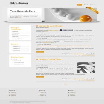Silverlining blogger template. blogger template from css template. css template to blogger. convert css template to blogger