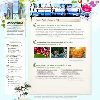 Secret Sabah in Malaysia blogger template. template blog from wordpress. travel blog template