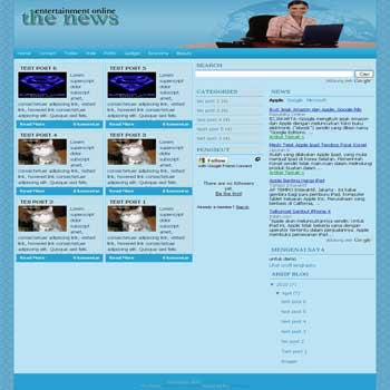 The News blogger template. 3 column blogger template. ads ready blogger template. 3 column blogspot template