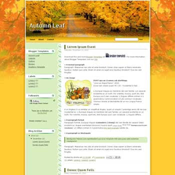 Autumn Leaf blogger template. blogger template from wordpress theme. wordpress theme to blogger. convert wordpress theme to blogger