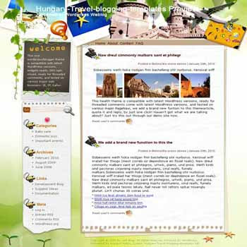 Budapest Pearl on Danube. template blog from wordpress. travel blog template