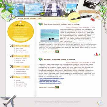 Paradise In Indonesia. template blog from wordpress. travel blog template