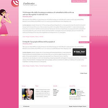 Fashionise blogger template. blogger template converted from wordpress theme. blogspot template from wordpress theme