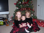 Girls in their Christmas dresses