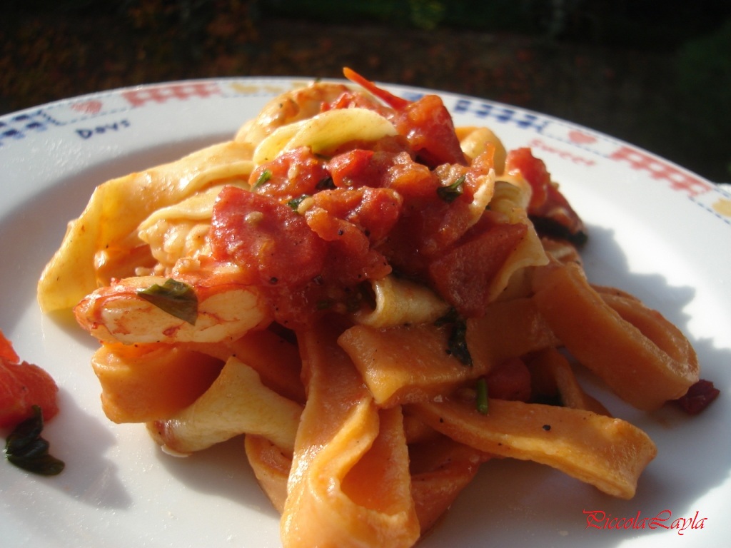 Pasta Fresca 3colori Con Gamberoni E Pomodorino Profumo Di Sicilia