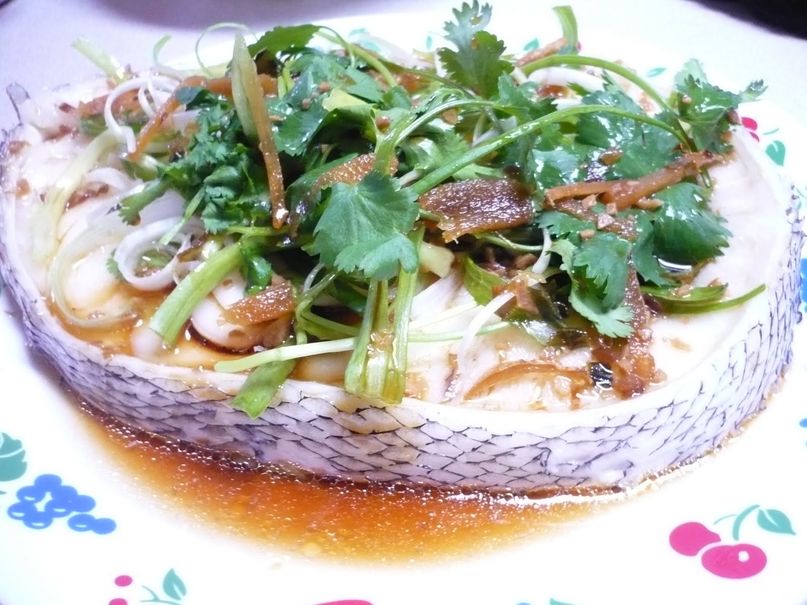 TrucVyZoe's Zone Steamed Chilean Sea Bass with Soy Sauce, Hot Ginger