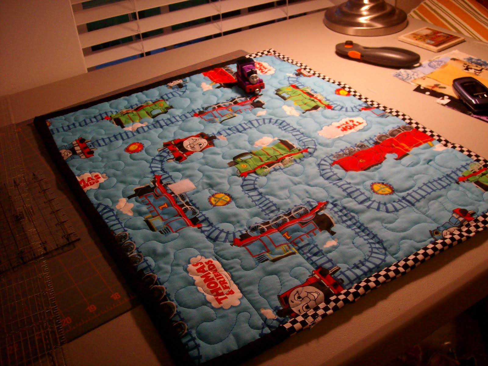 HOMEMAKING DREAMS Thomas The Train Quilted Travel Play Mat Tutorial