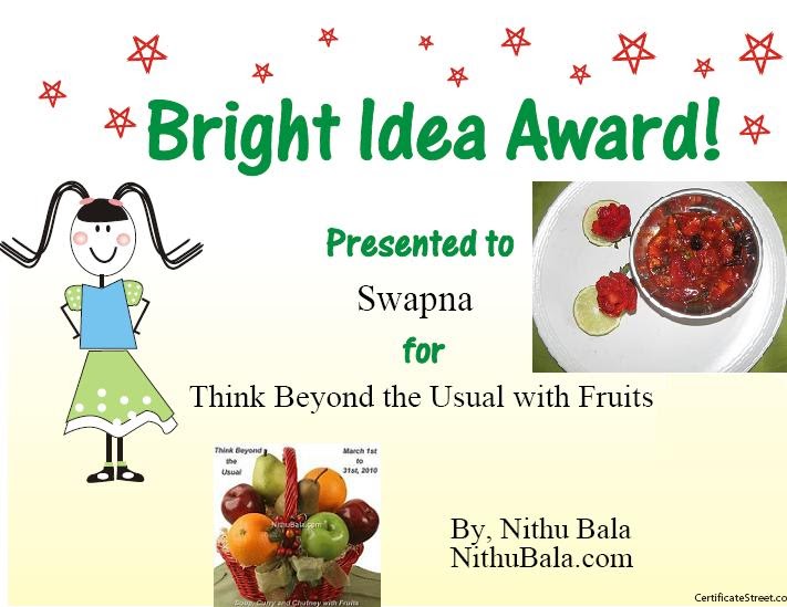 Bright Idea Award.......