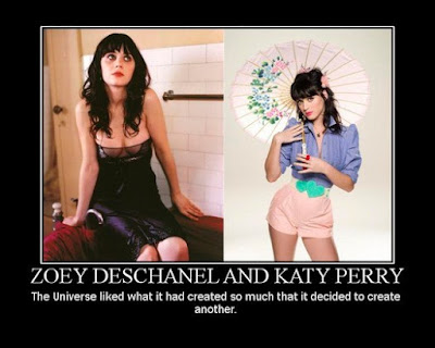 Katy Perry Zooey Deschanel Emily Blunt Demotivational