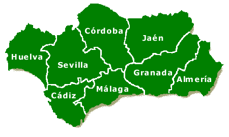 LAS PROVINCIAS DE ANDALUCIA las provincias de andalucia: