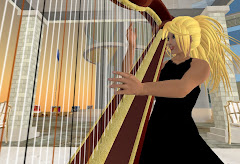 Texanna playing the harp