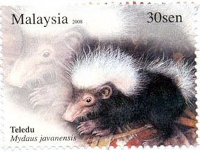 Nocturnal Animal 30sen Malay Badger Stamp