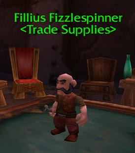 Fillius Fizzlespinner: Trade Supplies, Ironforge