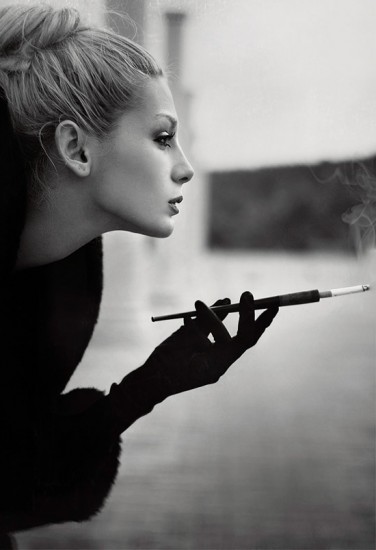 Woman Smokes