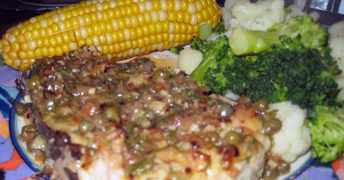 Equal Opportunity Kitchen Sea Bass with Lemon Butter and Caper Dill Sauce