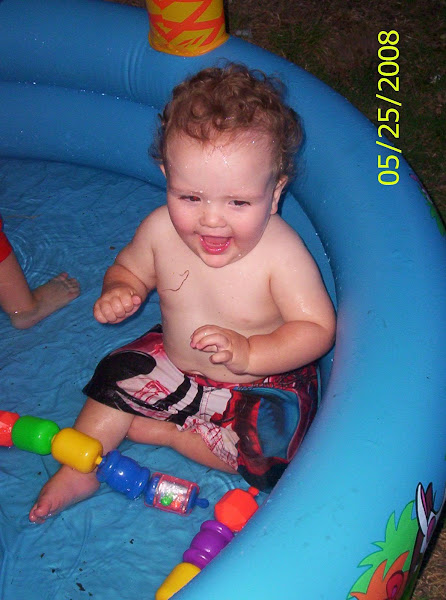 First time in a kiddie pool!