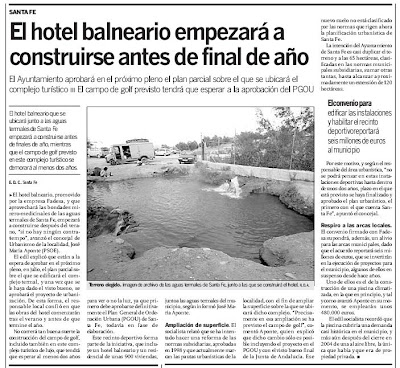 Plataforma Ciudadana en Defensa del Territorio de Santa Fe: Noticia en