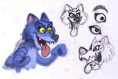 Simple Wolf Sketches