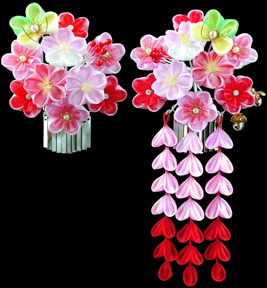 Kanzashi In Hair These lovely kanzashi hair