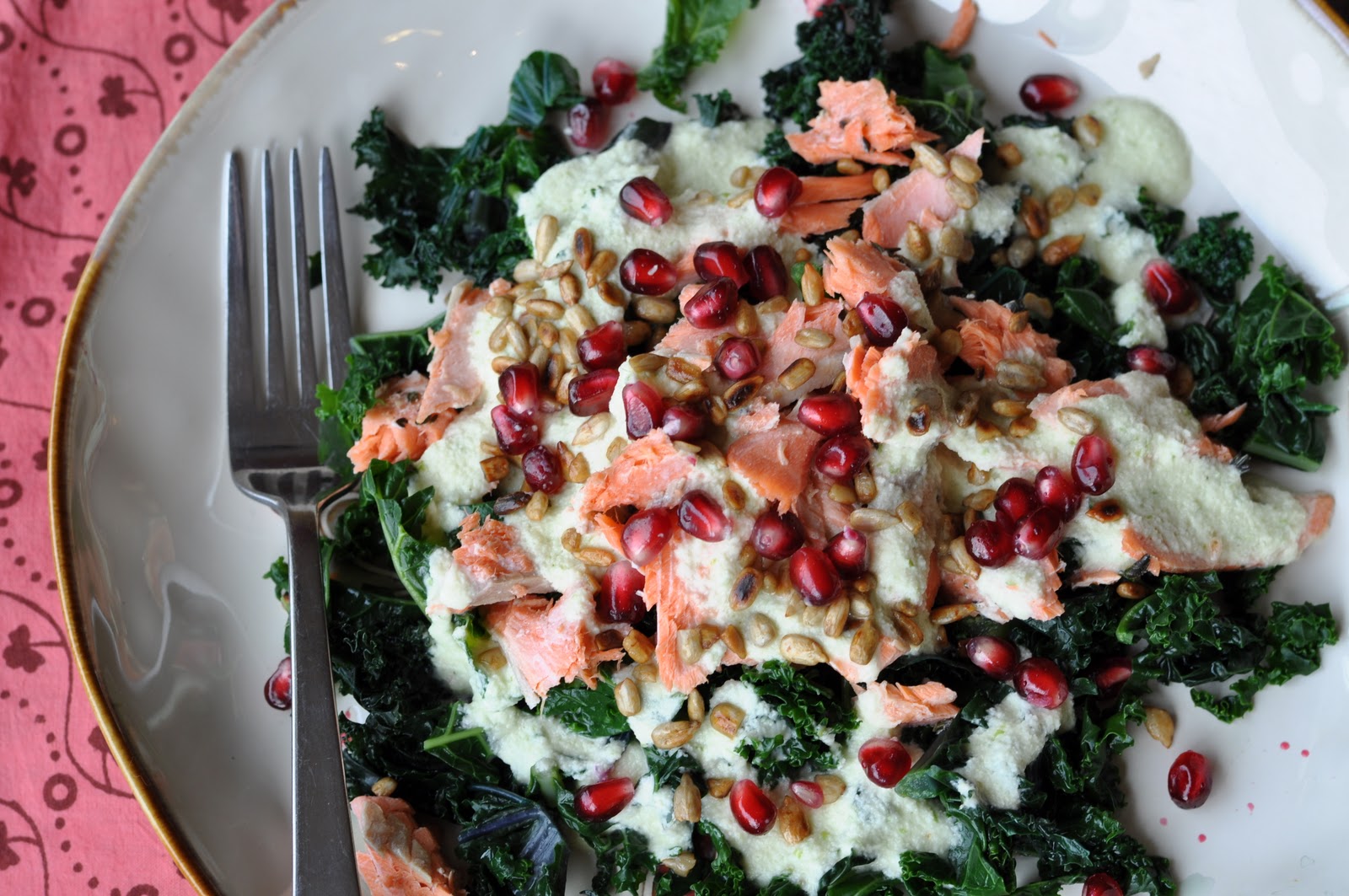 Nourishing Meals® Blanched Kale Salad with Pomegranate and Green Apple