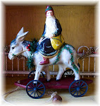 Father Christmas and Donkey Pull Toy