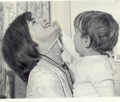 Jackie and JFK with baby John...
