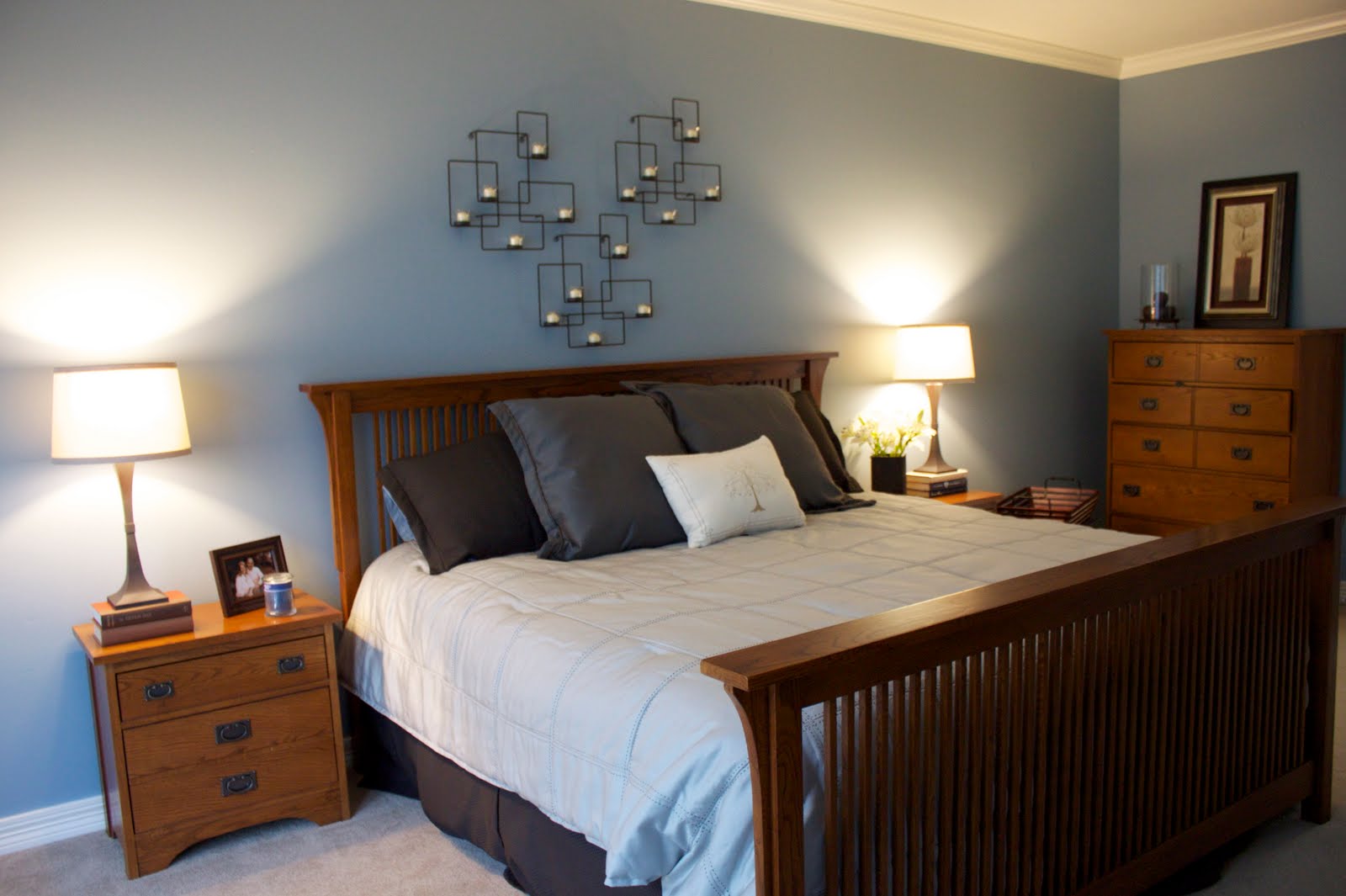Diy kitchen cabinet refinishing SherwinWilliams Blue Gray Color Bedroom