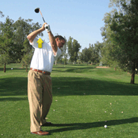 shoulders turn club swings up