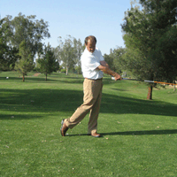 Left Knee Returns to Address Position