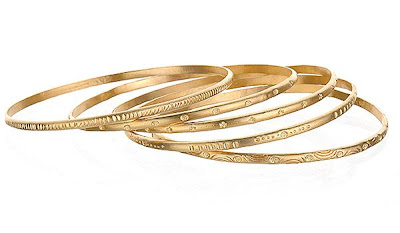 Gold bangle bracelets