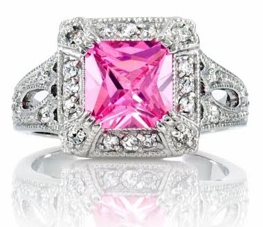 Gaspari's Pink CZ Cocktail Ring Gaspari's Pink CZ Cocktail Ring