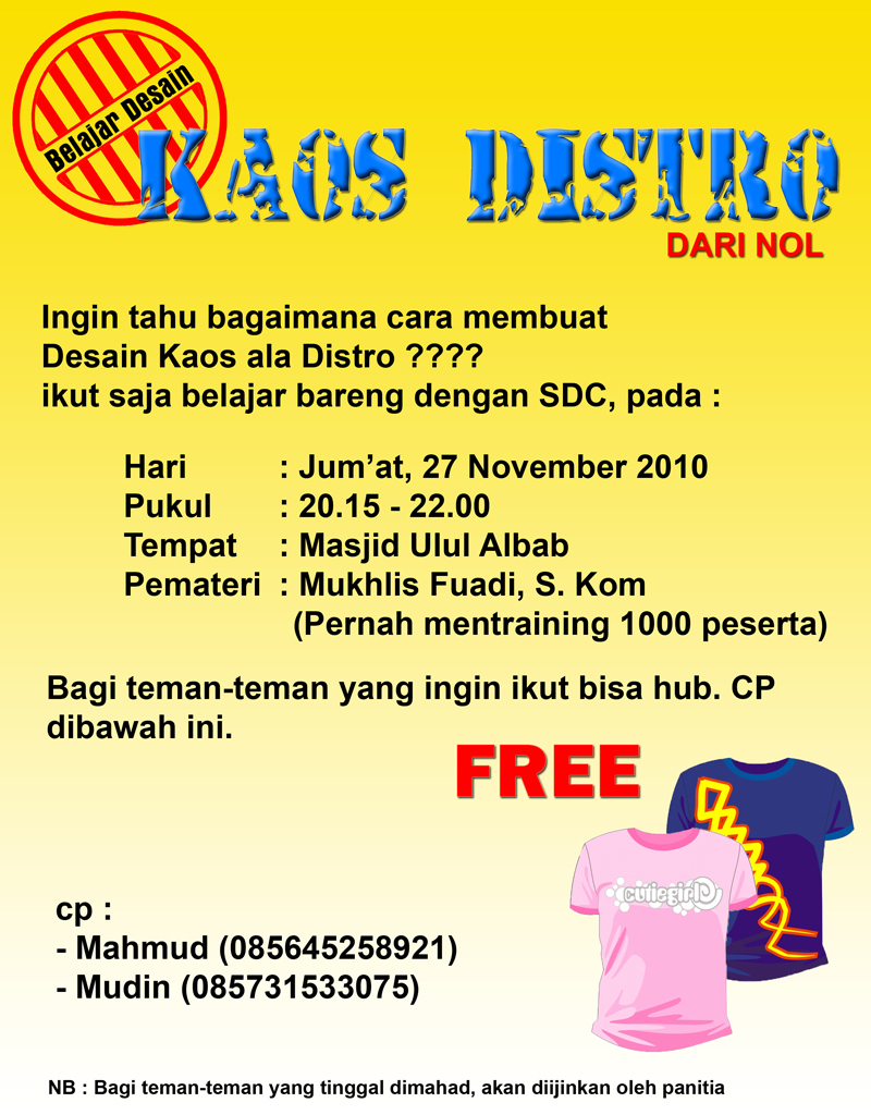 Contoh pamflet menggunakan vi)