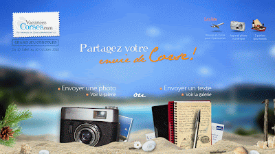 affiche jeu concours Vancances Corses.com - la corse travel