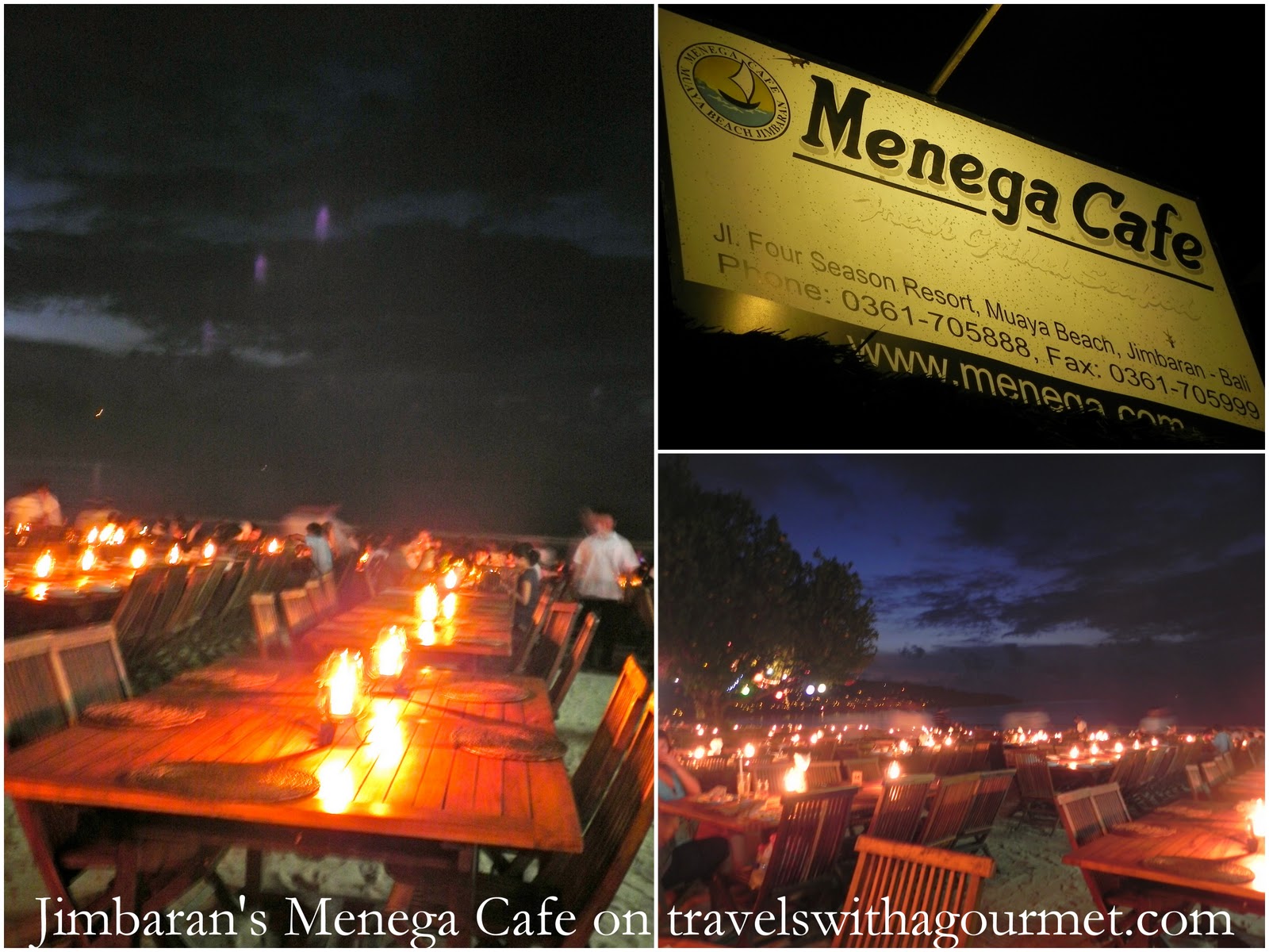 Travels with a Gourmet: MENEGA CAFE, JIMBARAN BEACH