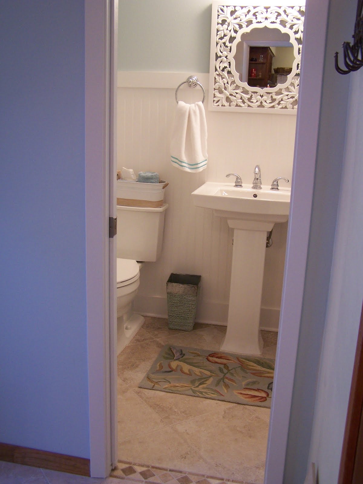 Pfister bathroom faucets Bathroom Makeover with Pedestal Sink