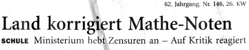 Land korrigiert Mathe Noten