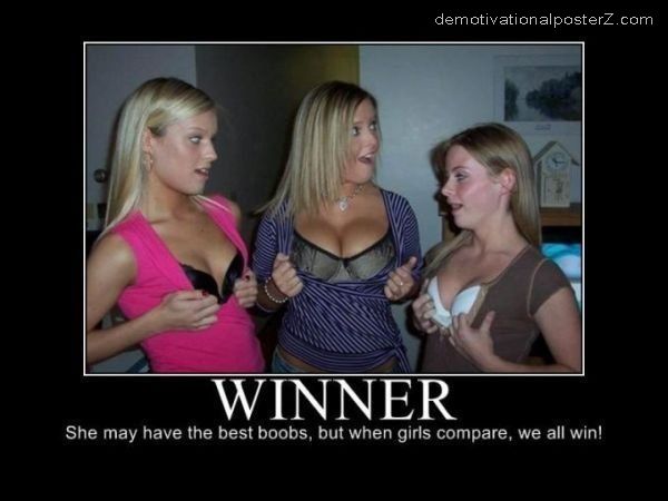 She may have the best boobs but when girls compare we all win