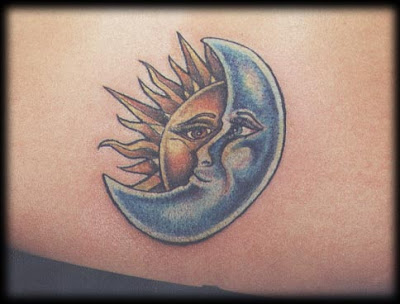 moon tattoo. temporary star tattoo. stars