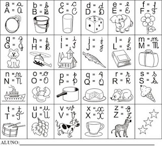 Abecedario en cursiva para imprimir - Imagui
