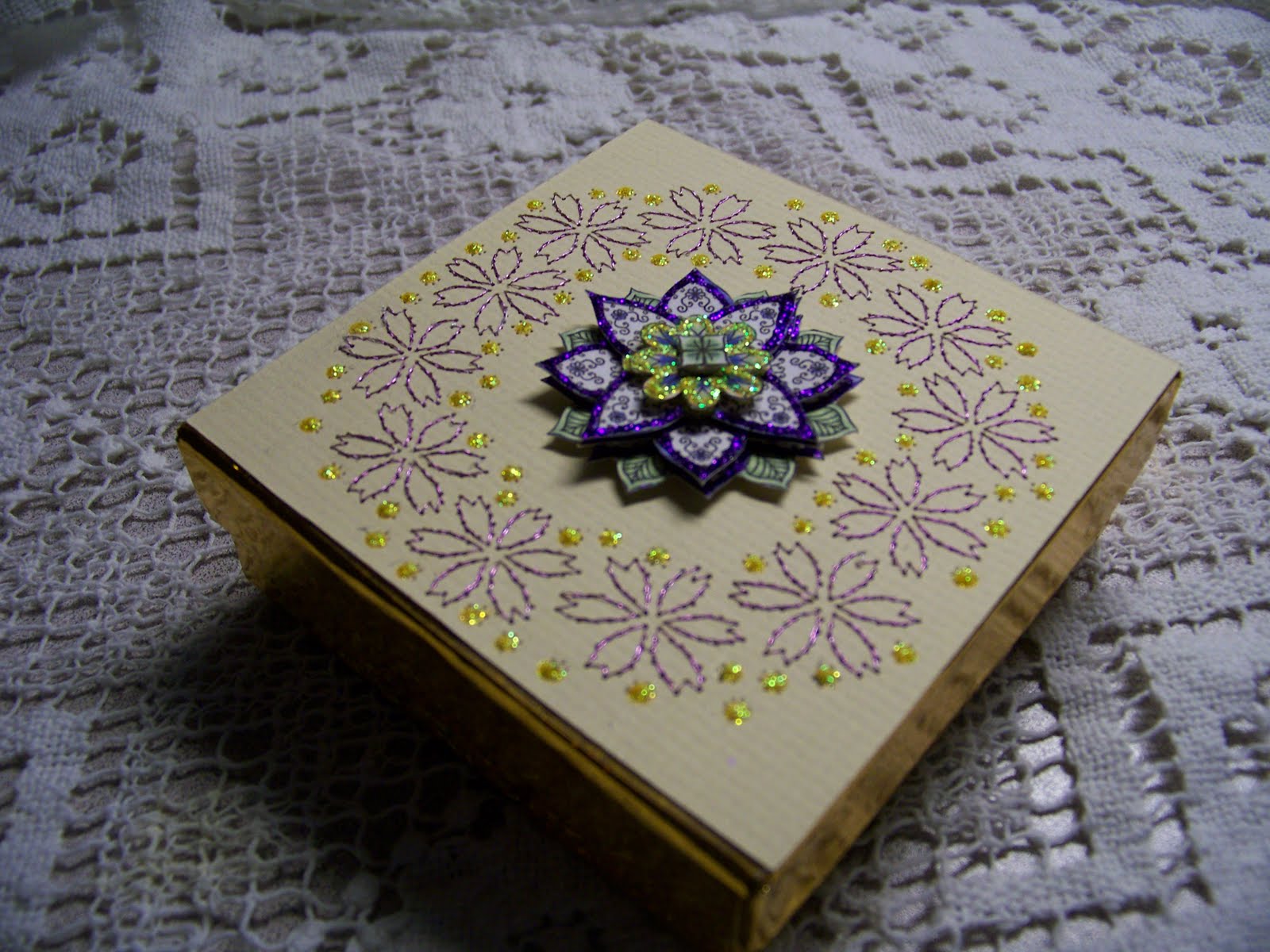 Embroidery on card stock
