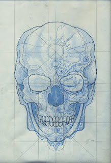 day of the dead tattoo designs on biker kind of a skull motif with some day of the dead motifs that i ...