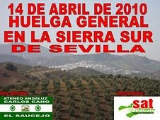 15 de abril: el SAT convoca huelga general en la Sierra Sur de Sevilla 14+DE+4BRIL